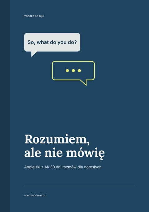 Okładka poradnika „Rozumiem, ale nie mówię”